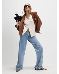 River Island - Long Sleeve V-Neck Cardigan - Lyst