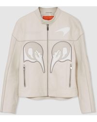 Reiss - Champion Mclaren F1 Team Leather Biker Jacket - Lyst