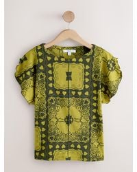 Next - Flutter Sleeve Textured Smart Top - Lyst