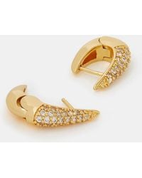Accessorize - 14Ct Plated Diamanté Hook Hoop Earrings - Lyst