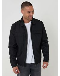 Threadbare - Showerproof Padded Collared Zip Up Jacket - Lyst