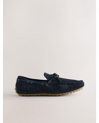 Next - Bow Front Suede Driving Shoes - Lyst