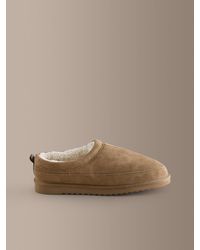 Next - Taupe Closeback Slippers - Lyst