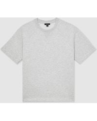 Reiss - Soft Doze Cotton-Blend Oversize Raglan T-Shirt - Lyst