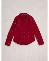 White Stuff - Annie Embroidered Jersey Shirt - Lyst
