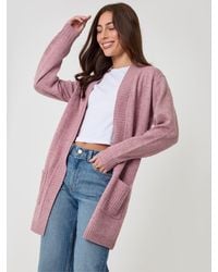 Threadbare - Longline Knitted Cardigan - Lyst