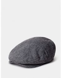 Hackett - Wool Blend Herringbone Flat Cap - Lyst