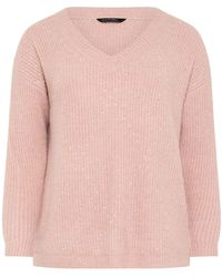 Evans - Pearl Embellish Diamond Jumper - Lyst