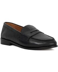 Dune - Wide Fit Leather Ginelli Flexi Sole Penny Loafers - Lyst