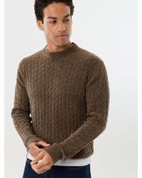 Threadbare - Fluffy Cable Knit Crew Neck Jumper - Lyst