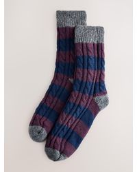 Next - Rugby Stripe Slipper Socks With Grippers 1 Pack - Lyst