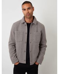 Threadbare - Faux Wool Button Up Quilted Shacket - Lyst