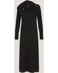 Monsoon - Cate Button Collar Midi Jumper Dress - Lyst