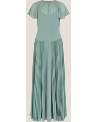 Monsoon - Madison Flutter Sleeve Pleated Bridesmaid Dress - Lyst