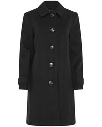 M Com - Collared Button Through Coat - Lyst