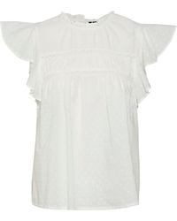 Vero Moda - Vmtrine Sl Lace Top Wvn Ga Noos - Lyst