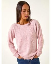 Roman - Petite Sequin Cable Knit Jumper - Lyst