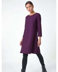 Roman - Textured A-Line Stretch Dress - Lyst