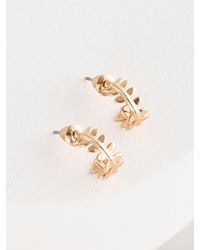 Next - Mini Leaf Hoop Earrings - Lyst