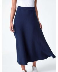 Roman - Petite Stretch Waist Knit Midi Skirt - Lyst