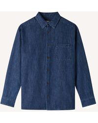 A.P.C. - A. P.C. A. P.C. Malo Logo Shirt - Lyst