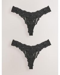 Next - Thong Ultimate Comfort Lace Knickers 2 Pack - Lyst