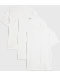 River Island - Slim T-Shirts 3 Pack - Lyst