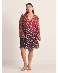 Simply Be - Ombre Star Jacquard Skater Dress - Lyst