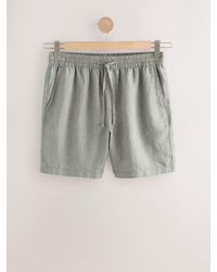 Next - Signature 100% Linen Elasticated Waist Shorts - Lyst