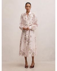 Forever New - Leinenmischung Hazel Petite Hemdblusenkleid Midi - Lyst