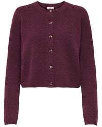Jdy - Knitted Button Down Short Cardigan - Lyst