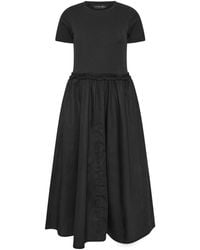 PixieGirl Petite - Short Sleeve Mixed Ruffle Seam Midi Dress - Lyst