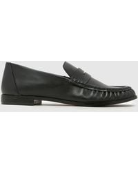 schuh - Lewis Leather Ruched Loafers - Lyst