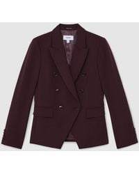 Reiss - Gabi Double-Breasted Suit Blazer - Lyst