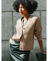 Roman - Metallic Button Knit Cardigan - Lyst