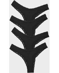 Stripe & Stare - Thong Hipster Knickers 4 Pack - Lyst