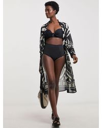 JD Williams - Printed Longline Chiffon Shirt - Lyst