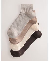 Next - Supersoft Ribbed Trainer Socks 4 Pack - Lyst