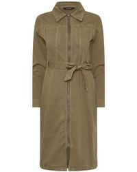 M Com - Petite Zip Detail Denim Dress - Lyst