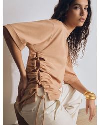 Reiss - Berkeley - Atelier Cotton Cut-out Rope-cord Top, Us 4 - Lyst