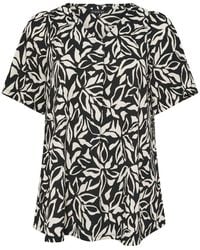 Evans - Pleated Front Angel Sleeve Blouse - Lyst