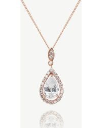 Ivory & Co. - Belmont And Crystal Teardrop Pendant - Lyst