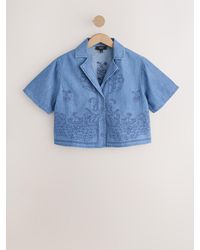 Next - Short Sleeve Denim Shirt - Lyst