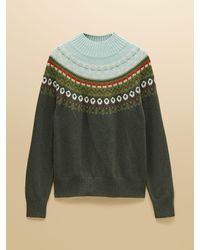 Joules - Landscape Pattern Cotton Blend Knitted Jumper - Lyst