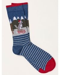 FatFace - Fatface Sled Racoon Christmas Socks - Lyst