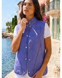 Roman - Diamond Quilted Funnel Neck Gilet - Lyst