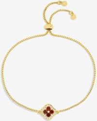 Jon Richard - Tone Ruby Clover Toggle Bracelet - Lyst
