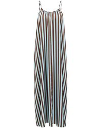 Object - Stripe Midi Dress - Lyst