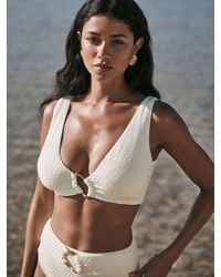 Next - Woven Dd+ Hardware Crop Bikini Top - Lyst