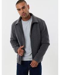 Threadbare - Faux Wool Lightweight Collared Jacket - Lyst
